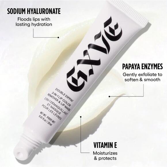 GXVE Double Dippin' 2-In-1 Lip Color Remover + Lip Mask - .65 fl oz/20 ml-NIB - Picture 3 of 10